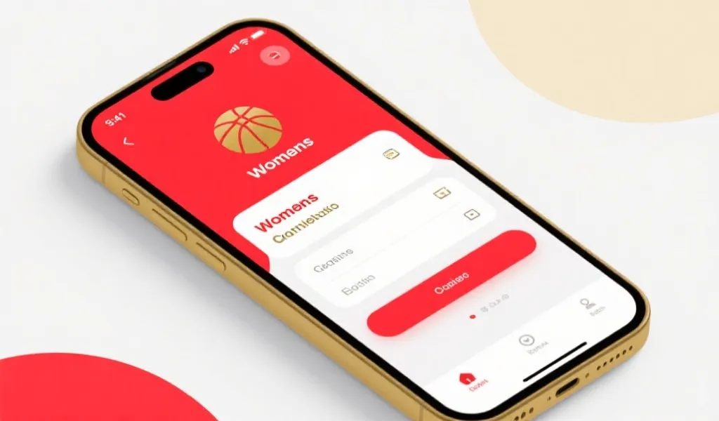 女篮比赛直播 App 界面预览