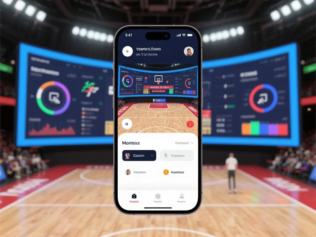 女篮赛事直播与数据追踪示意图