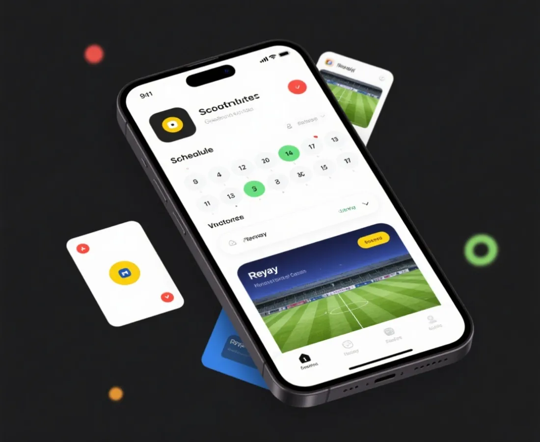 女篮直播 App 体验示意图